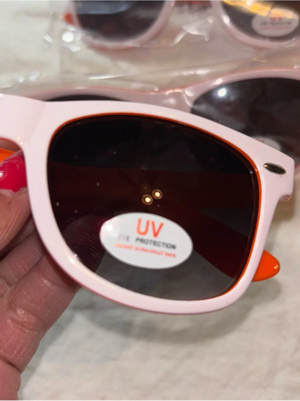 Shock Top Belgium Wheat Beer White Orange Sunglasses, UV eye protection lot of 4